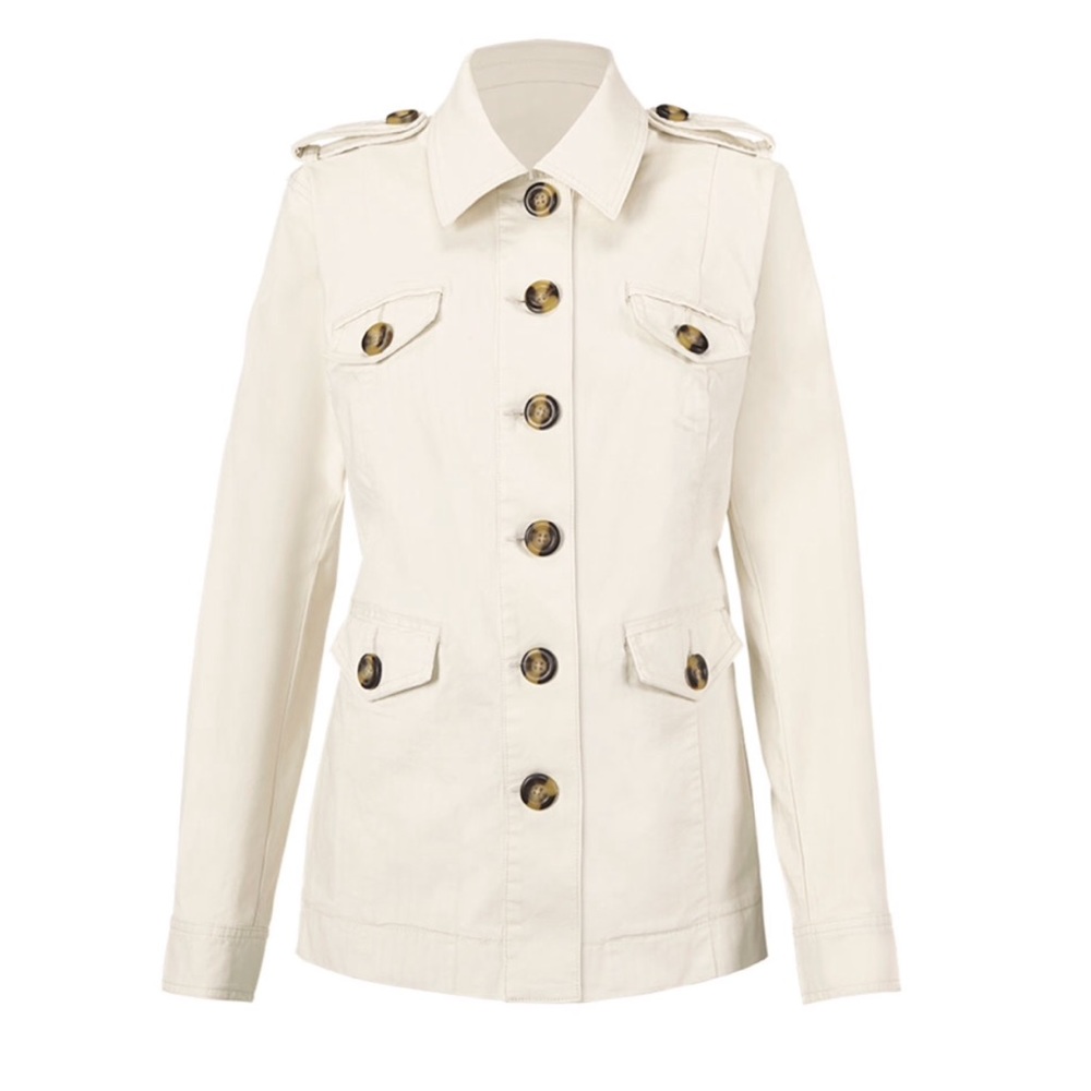 CAbi #5659 Kenya Jacket Ivory Medium NWT